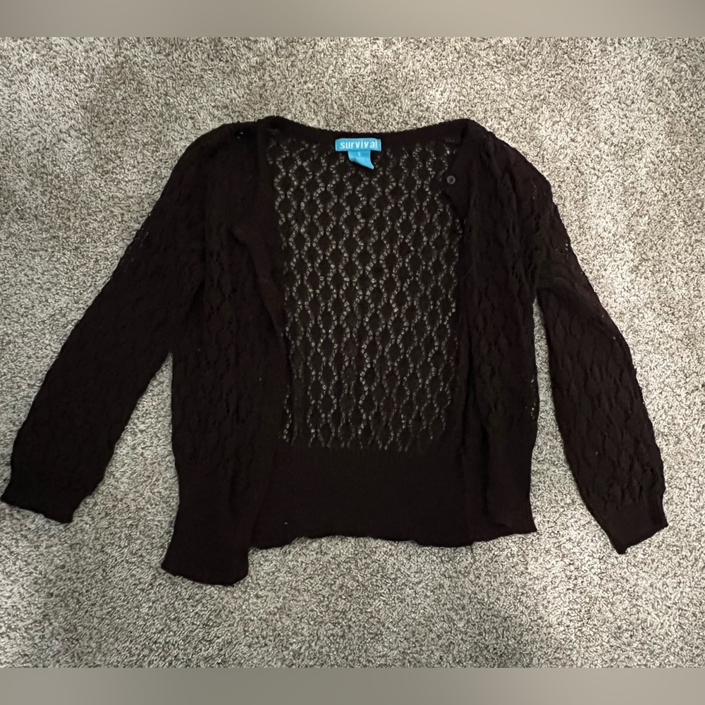 Survival cardigan or cover up sweater • size small women's